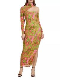 Onalaja Zusi Evergreen Asymmetric Maxi Dress at Saks Fifth Avenue