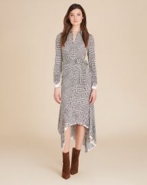 Ondine Houndstooth Wrap Dress by Veronica Beard at Veronica Beard