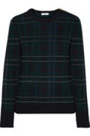 Ondine checked wool-blend sweater at The Outnet