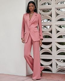 One Button Cinched Boyfriend Blazer and Pants at Express