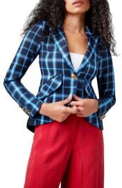 One Button Plaid Cutaway Blazer at Nordstrom