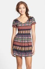 One Clothing Print Skater Dress at Nordstrom