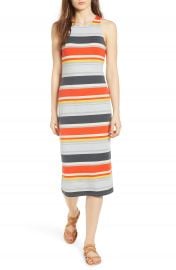 One Clothing Stripe Midi Dress at Nordstrom