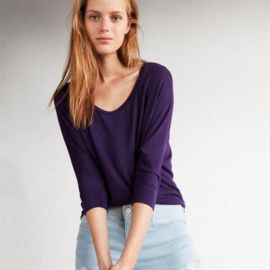 One Eleven Scoop Neck Slouchy Dolman Tee at Express