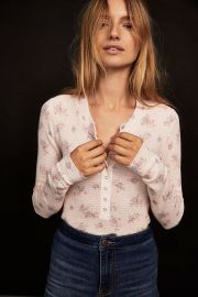 One Of The Girls Printed Henley at Free People