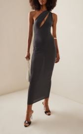 One-Shoulder Crepe Jersey Midi Dress By Alex Perry at Moda Operandi