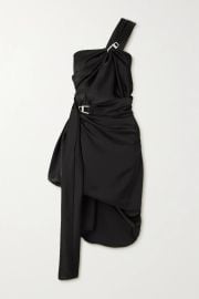 One-Shoulder Embellished Draped Satin Dress by The Attico at Net A Porter