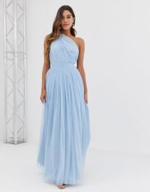 One Shoulder Tulle Maxi Dress by ASOS at ASOS