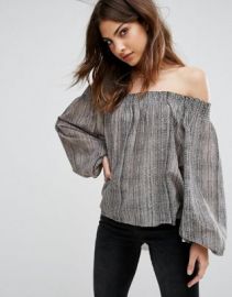 One Teaspoon Off Shoulder Smock Top at asos com at Asos