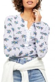 One of the Girls Floral Thermal Henley at Free People