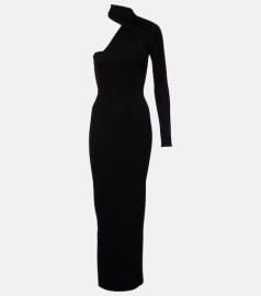 One-shoulder crêpe maxi dress at Mytheresa