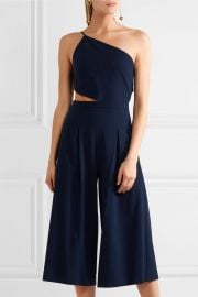 One-shoulder cutout stretch-crepe jumpsuit by Michelle Mason at The Outnet