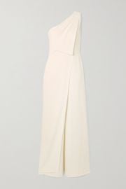 One-shoulder draped crepe jumpsuit  at Net A Porter