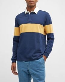 Onia Concealed Quarter Zip Rugby Polo Shirt at Neiman Marcus