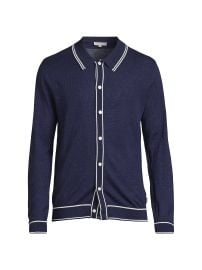 Onia Linen Long Sleeve Polo Sweater at Saks Fifth Avenue