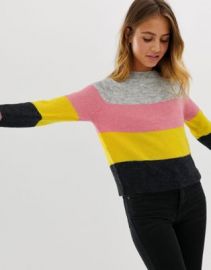 Only Maribel multi stripe sweater in wool blend   ASOS at Asos