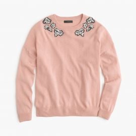 Opal-embellished sweater in  Pink at J. Crew