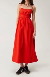 Open Back Cotton Midi Dress at Nordstrom