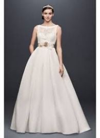 Open Back Wedding Dress with Beading and Pockets at Davids Bridal