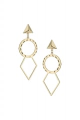 Open Circle and Diamond Earrings at Topshop