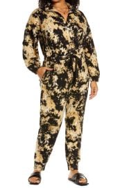 Open Edit Boiler Long Sleeve Drawstring Jumpsuit at Nordstrom