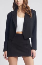 Open Edit Boxy Crop Blazer at Nordstrom