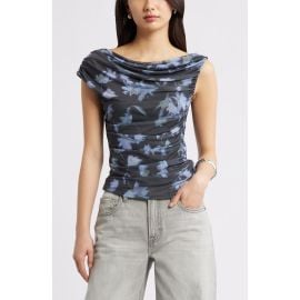 Open Edit Cap Sleeve Mesh Top at Nordstrom