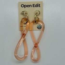 Open Edit Jewelry Nordstrom Open Edit Peach Acrylic Infinity Drop Earrings Poshmark at Poshmark