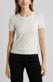 Open Edit Short Sleeve Sweater at Nordstrom