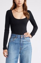 Open Edit Smooth Edit Scoop Neck Top at Nordstrom