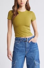 Open Edit Smooth Edit Short Sleeve Top at Nordstrom