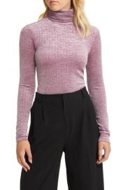 Open Edit Stretch Velvet Turtleneck at Nordstrom