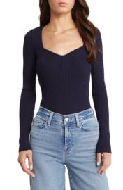 Open Edit Sweetheart Neck Rib Top at Nordstrom