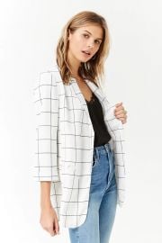 Open-Front Grid Blazer by Forever 21 at Forever 21