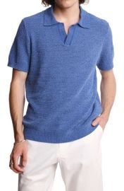 Open Knit Johnny Collar Polo at Nordstrom Rack