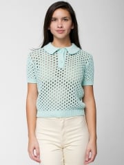 Open Knit Tennis Shirt at American Apparel