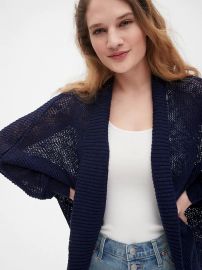 Open-Stitch Cocoon Cardigan Sweater at Gap