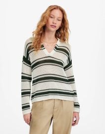 Open-Stitch Johnny Collar Sweater at Madewell