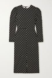 Open-back polka-dot crepe midi dress at Net A Porter