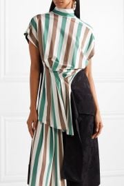 Open-back stretch-jersey and satin-jacquard top by Loewe at Net A Porter