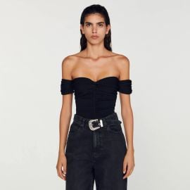 Open-shoulder bodysuit Black Gray Women Paris at Sandro