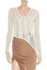 Open web knit sweater by Helmut Lang at Outnet