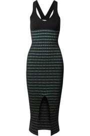 Opening Ceremony   Striped ribbed stretch-knit midi dress at Net A Porter