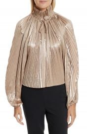 Opening Ceremony Foil Pleated Top at Nordstrom