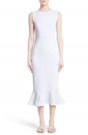 WornOnTV: Maria’s white textured ruffle-hem dress on E! News | Maria ...