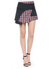 Opening Ceremony Marny Knit Utility Miniskirt BlackMulti at Neiman Marcus