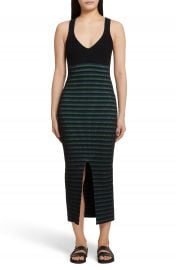 Opening Ceremony Ribbed Stripe Midi Dress at Nordstrom