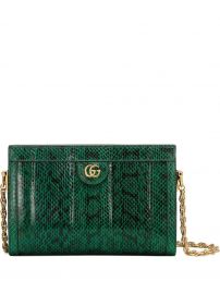 Ophidia small snakeskin shoulder bag at Farfetch