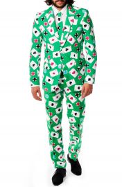 OppoSuits   x27 Poker Face  x27  Trim Fit Suit with Tie at Nordstrom