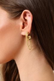 Optimal Glow Gold Chain Layered Hoop Earrings at Lulus